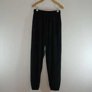 Attraco Black Athletic Pants Small Stretch Nylon Spandex EUC Athleisure Joggers